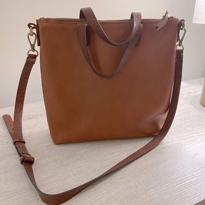 Madewell Zip top Transport Crossbody English Saddle